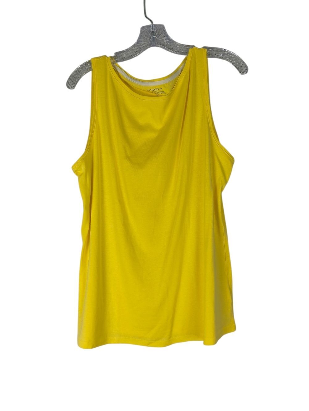 Talbots The Talbots Tee Women's XL Yellow Sleeveless 100% Pima Cotton Tank Top